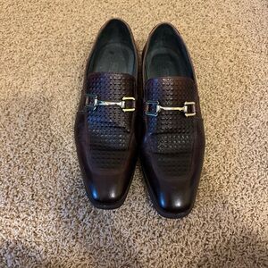 Stacy Adams Brown and Gold Loafers Slip-Ons